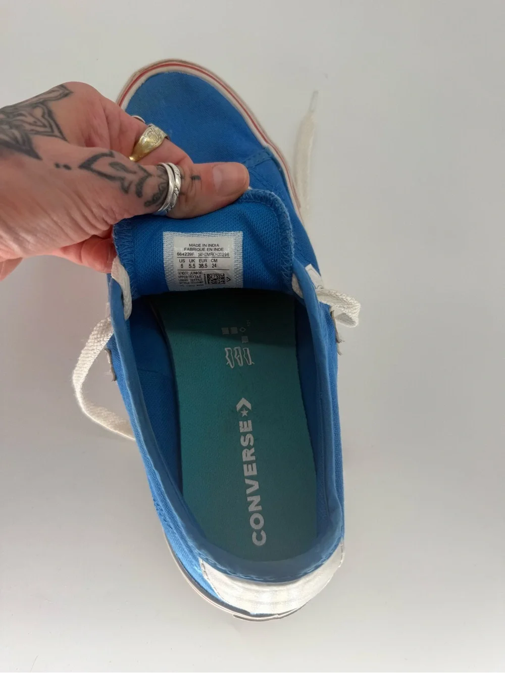 Converse El Distrito 2.0 Ox Canvas Sneakers |US 6 | Bright Blue | Low Top - Picture 7 of 7